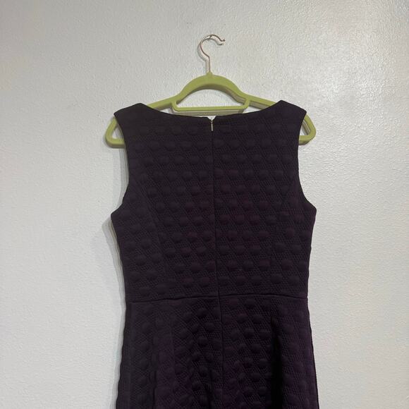 DKNY Eggplant Mini Fit Flare Dress Sz 10 - Picture 8 of 14